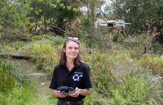 using drone